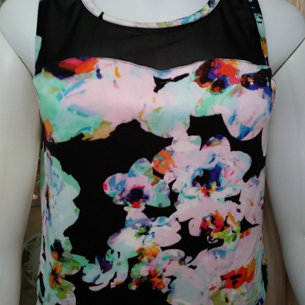 New Floral Mesh Top.